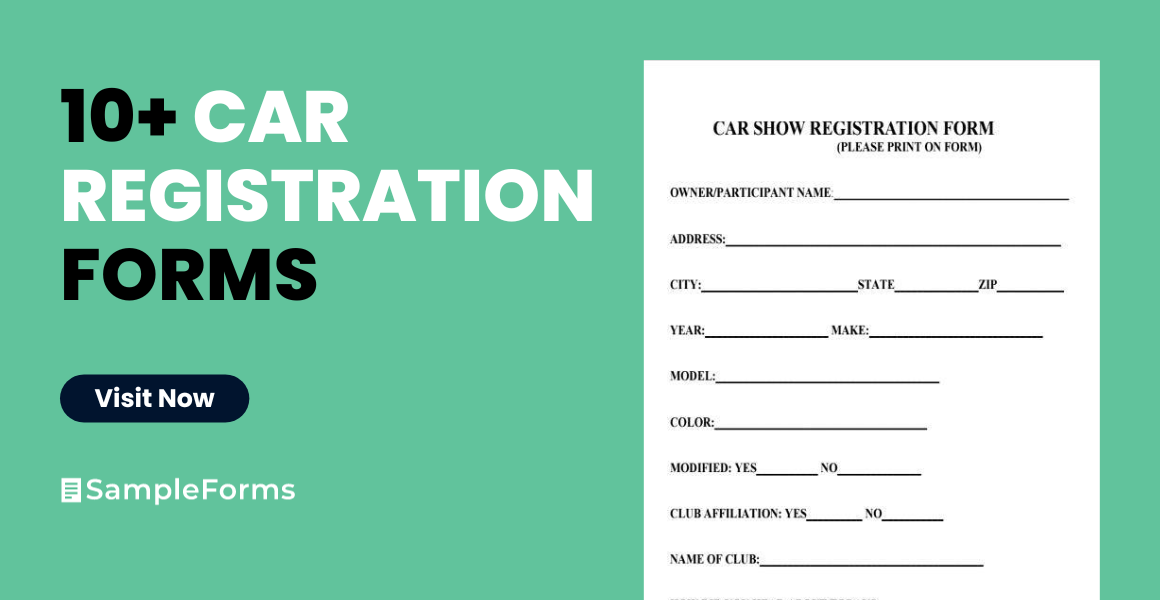 car registration formss