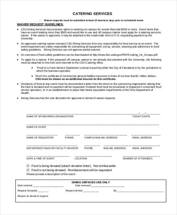 FREE 9+ Catering Proposal Forms in PDF | MS Word | Excel