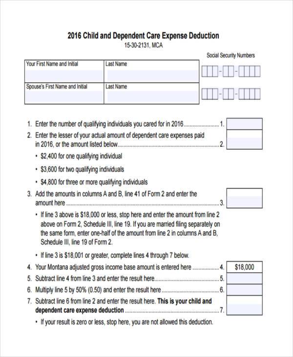 free-8-sample-child-care-expense-forms-in-pdf-ms-word