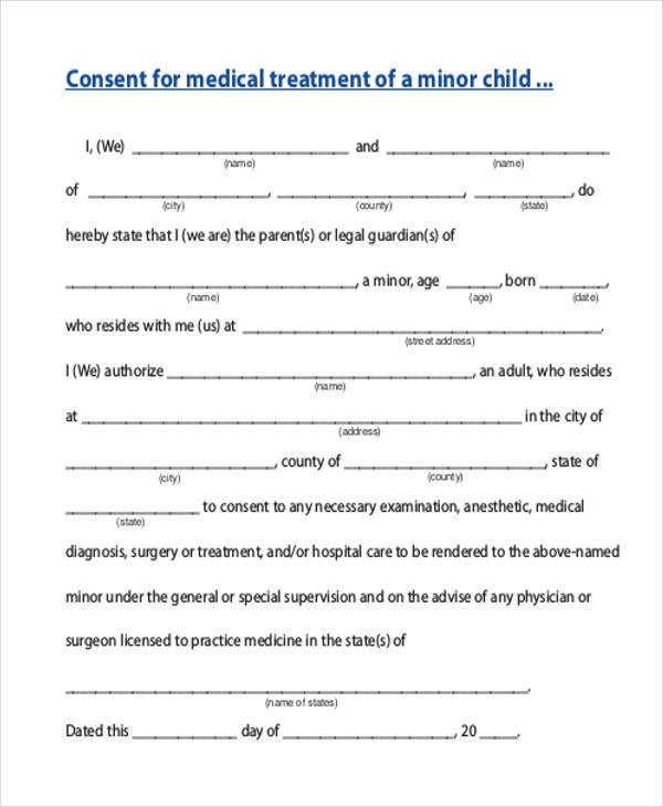 FREE 7 Medical Consent Sample Forms In PDF