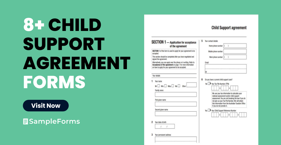 child support agreement form
