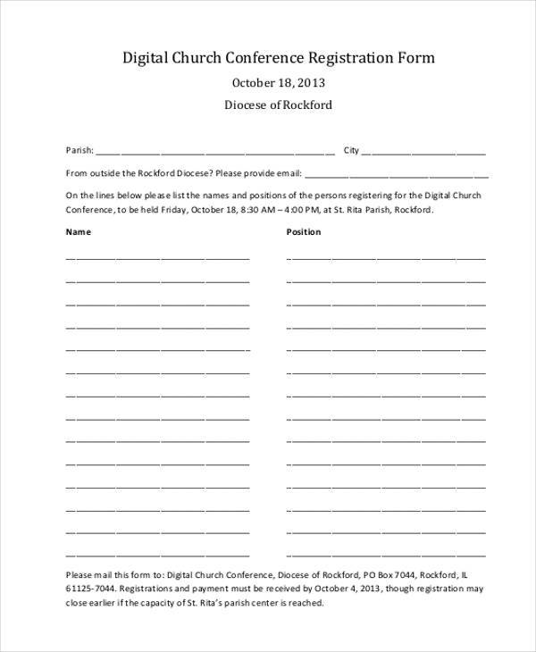 FREE 39+ Registration Form Templates in PDF MS Word Excel