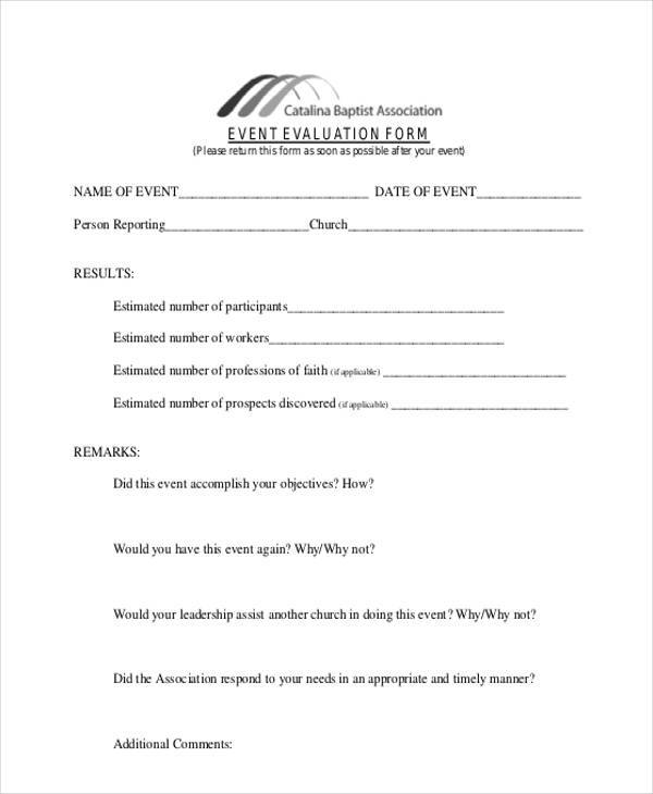 church event evaluation form2