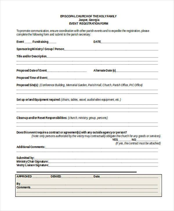 church event registration form1
