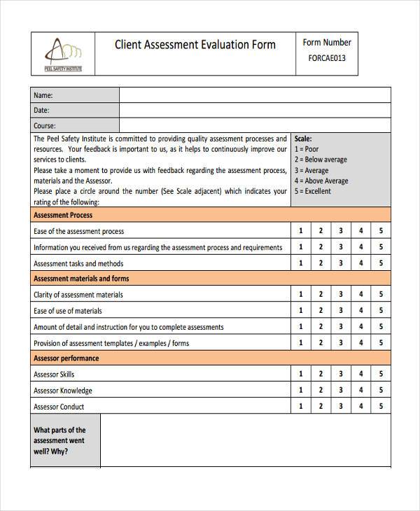 Client Evaluation Form Template My Xxx Hot Girl 7277