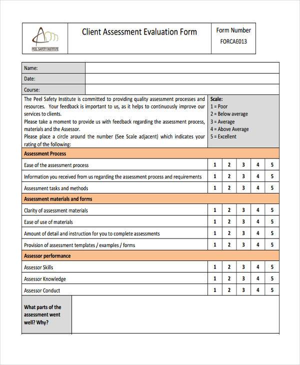 Printable Personal Training Client Assessment Forms Printable Forms 