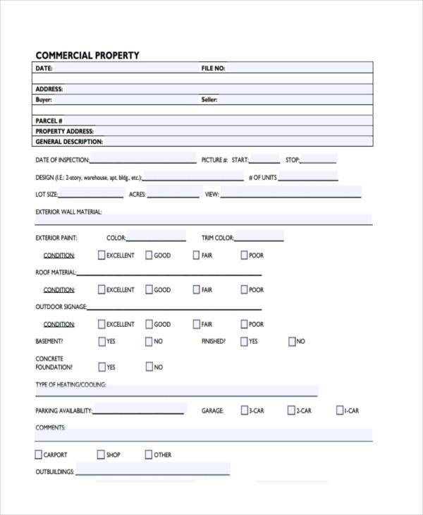 commercial property evaluation form1