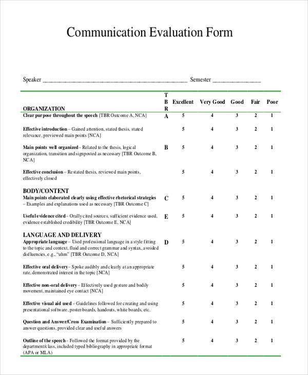 Evaluation Speech Examples
