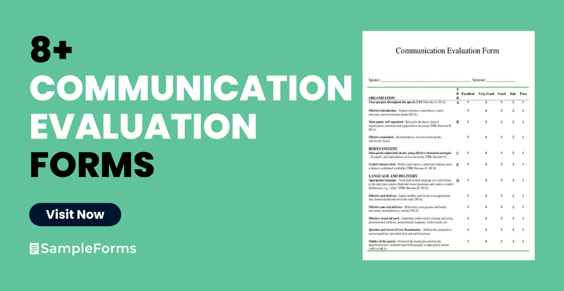 communication evaluation form