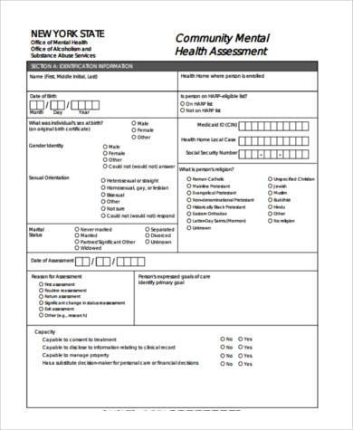 FREE 9+ Sample Community Assessment Forms in PDF | MS Word | Excel