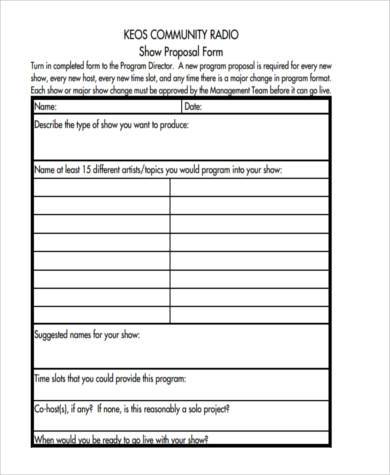 community proposal form example