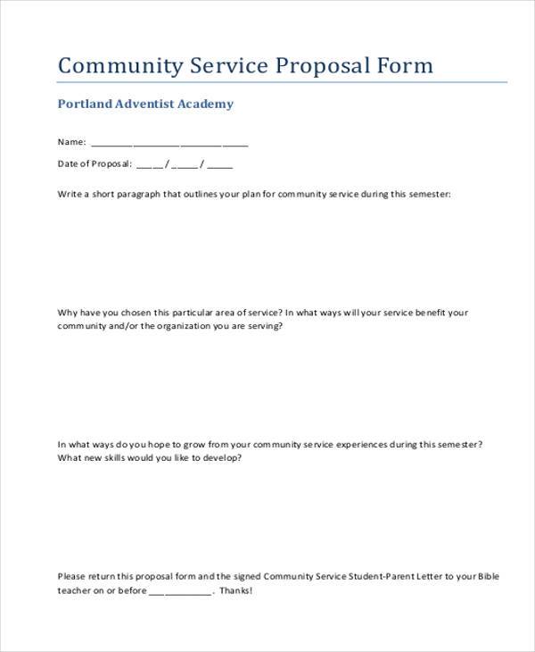 FREE 8+ Sample Service Proposal Forms in PDF MS Word