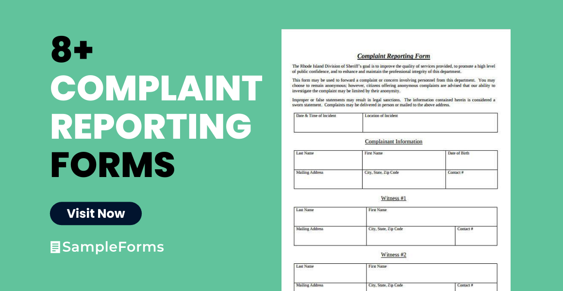 complaint reporting form