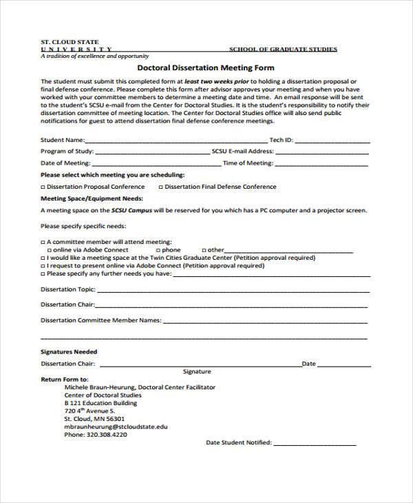 conference dissertation proposal form