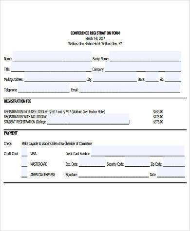 conference registration form pdf