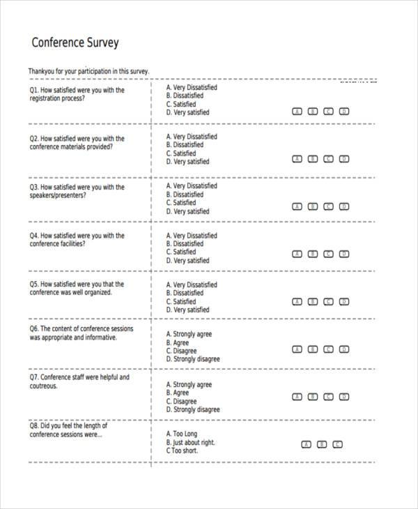 conference survey feedback form