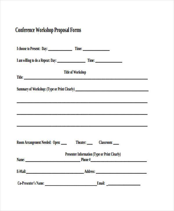 conference workshop proposal form