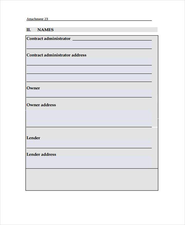 consent contract form Contract Form in  Sample FREE Samples 7 Assignment