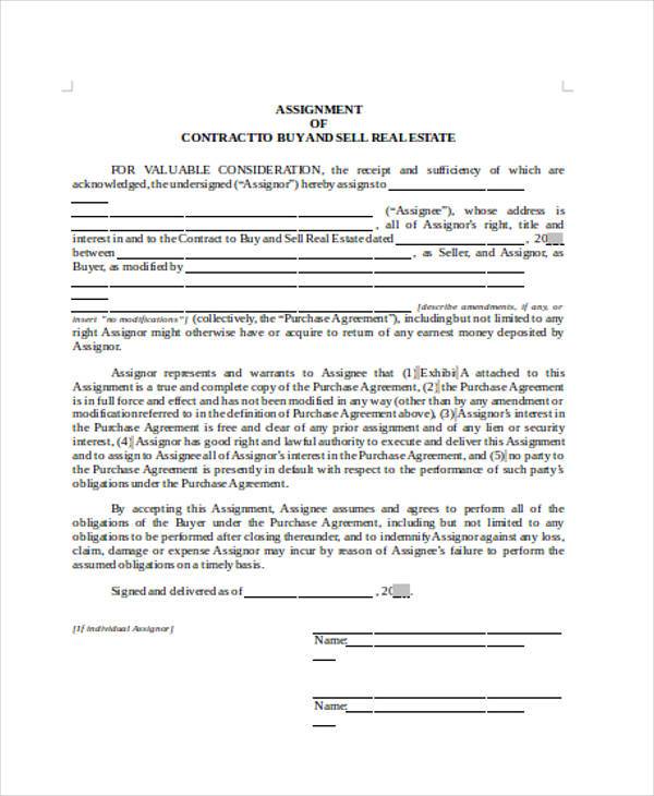 contract assignment without consent