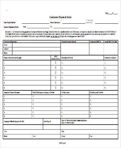 contractor payment form in pdf
