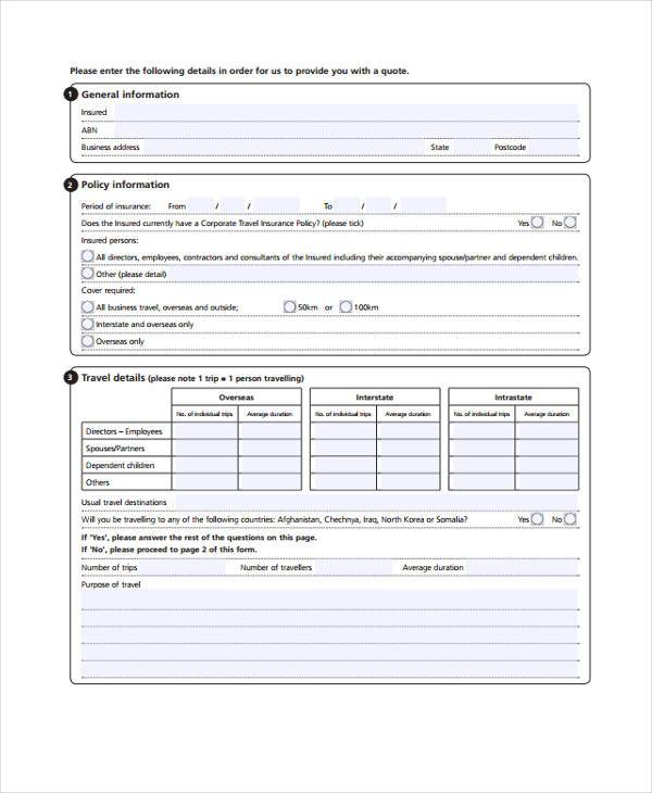 Travel Proposal Template Word