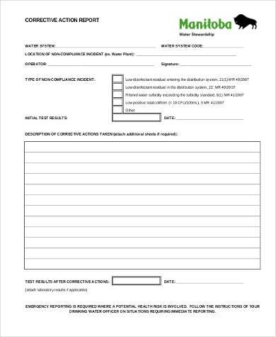 corrective action report form1