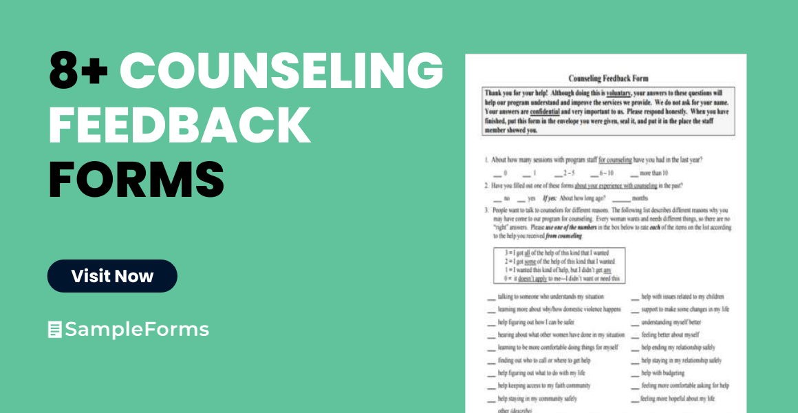 counseling feedback form