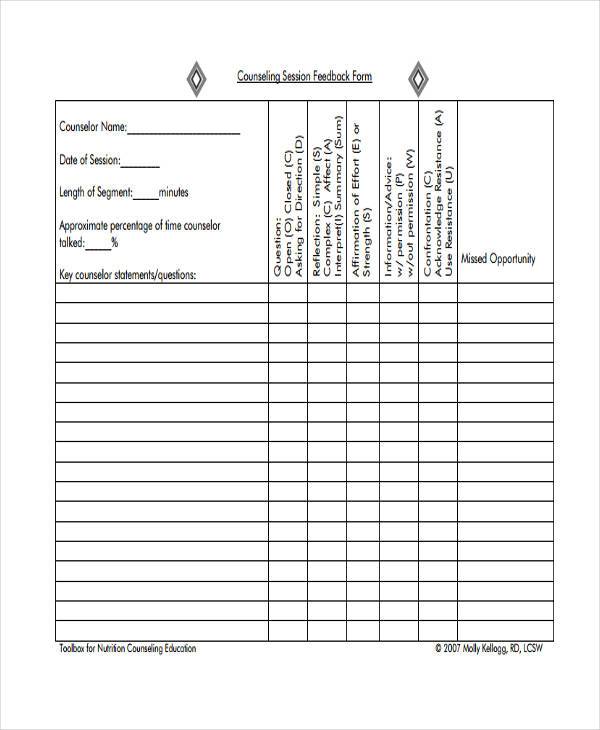 counseling session feedback form1
