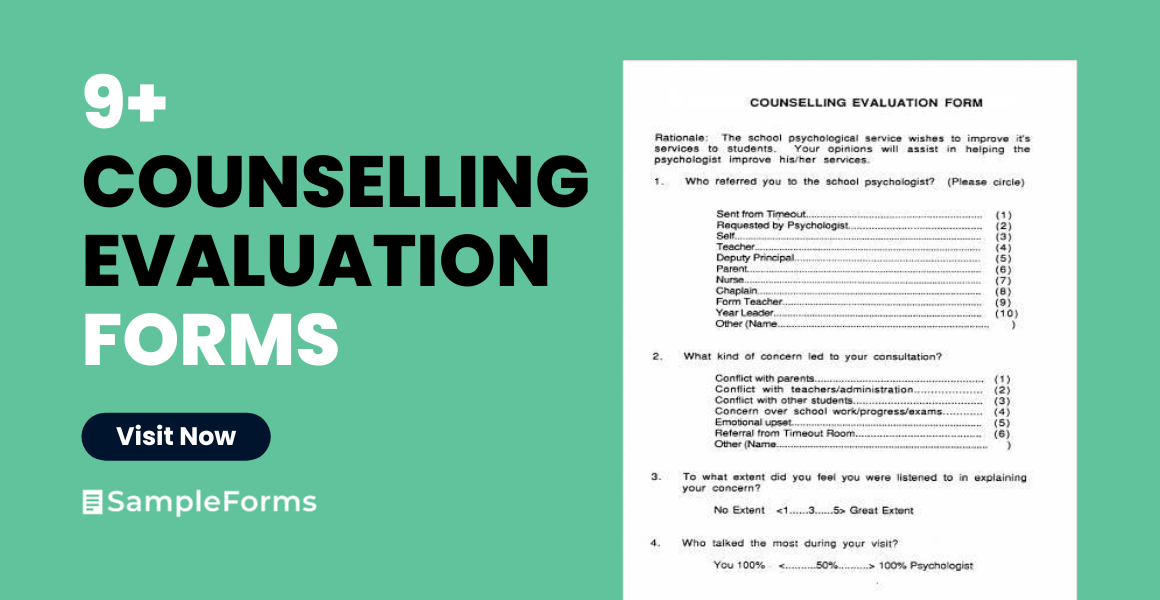 counselling evaluation form