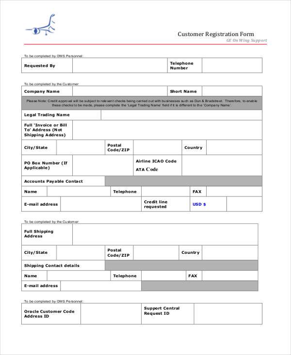 customer registration form example1
