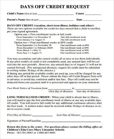 Day Off Note FREE 12+ Day Off Request Form Samples, PDF, MS Word, Google Docs