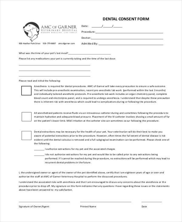 dental consent form example1