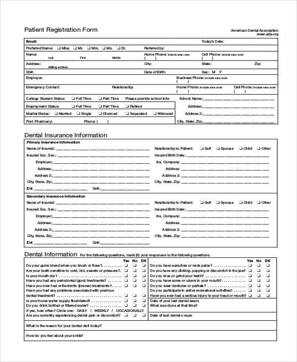 FREE 39 Registration Form Templates In PDF MS Word Excel