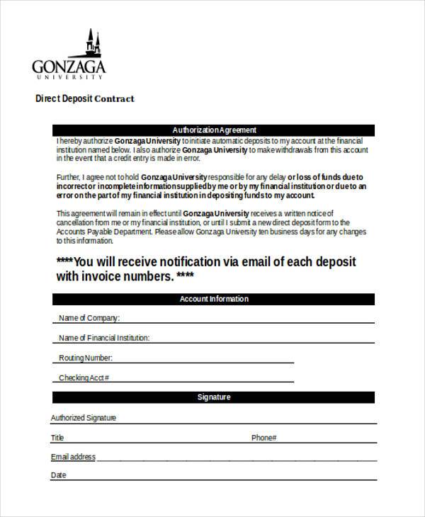 FREE 7+ Sample Deposit Contract Forms in PDF MS Word