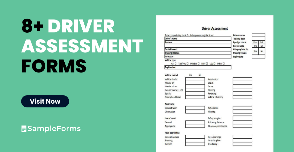 driver assessment forms