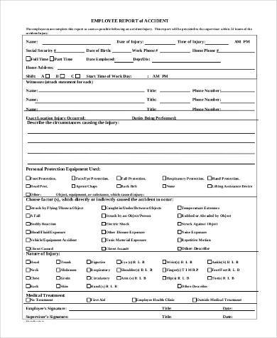 employee accident report form