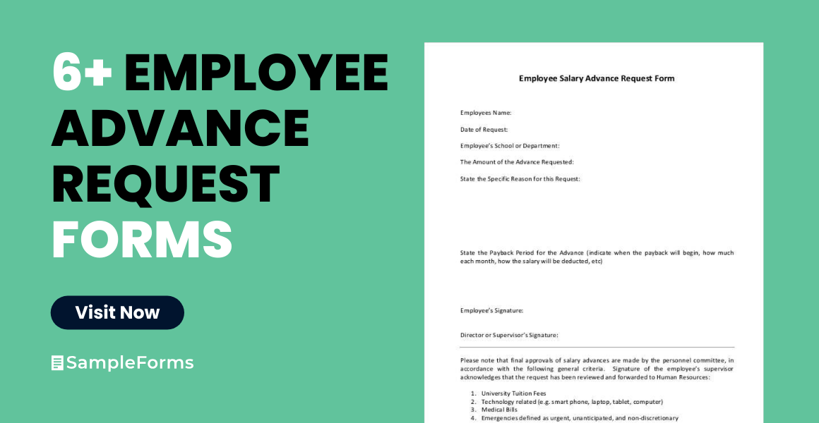 employee advance request form
