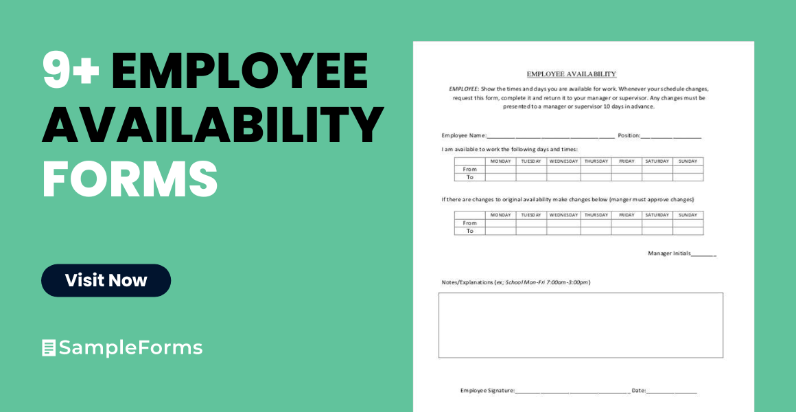 employee availability forms