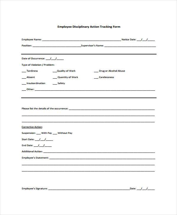 Free 7+ Employee Discipline Forms & Samples In Pdf