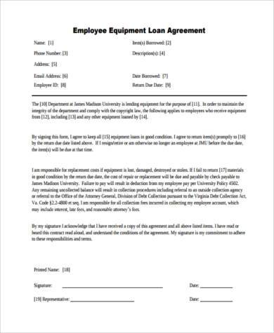 Employee Loan Agreement Template India | Master Template