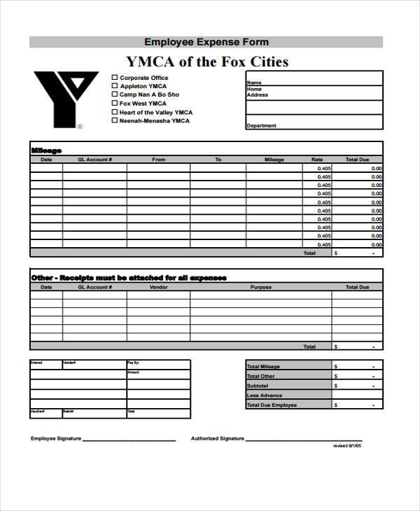 employee expense form in pdf