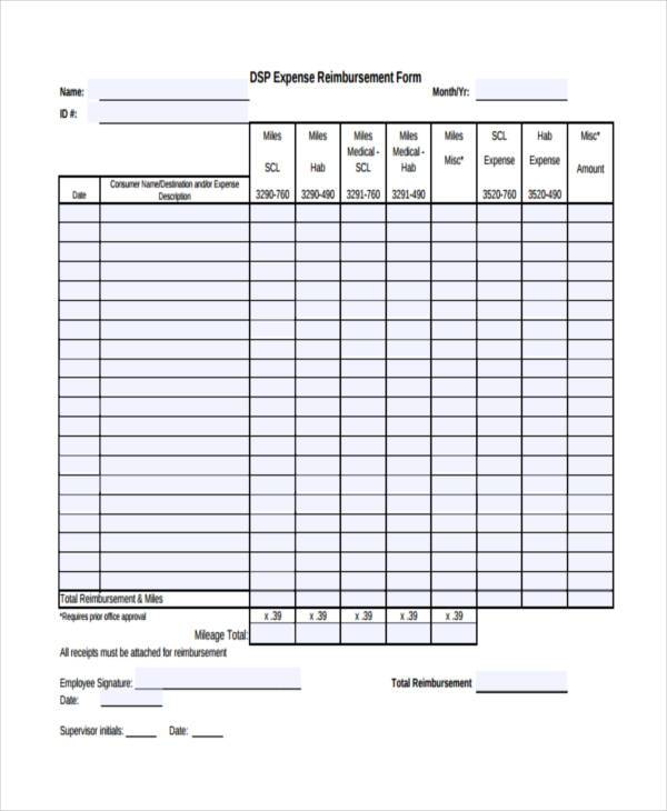 employee expense reimbursement form in pdf