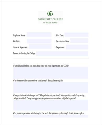 employee feedback form example