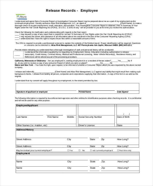 employee general release form1