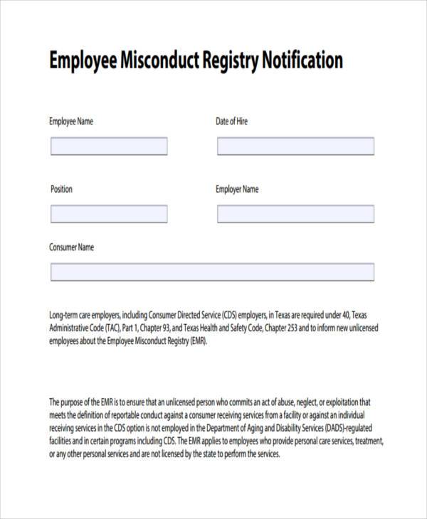 free-8-sample-employee-misconduct-forms-in-pdf-ms-word