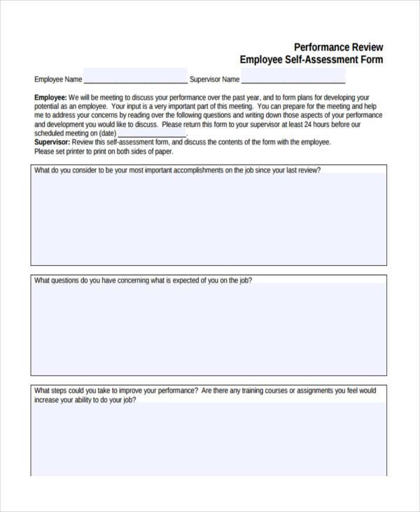 employee performance self assessment form3