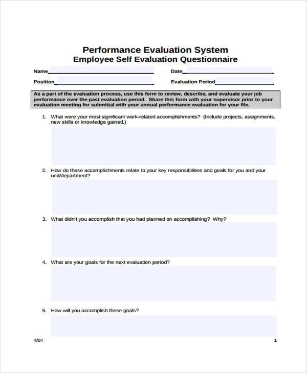 free-8-employee-self-evaluation-forms-in-pdf-ms-word-excel