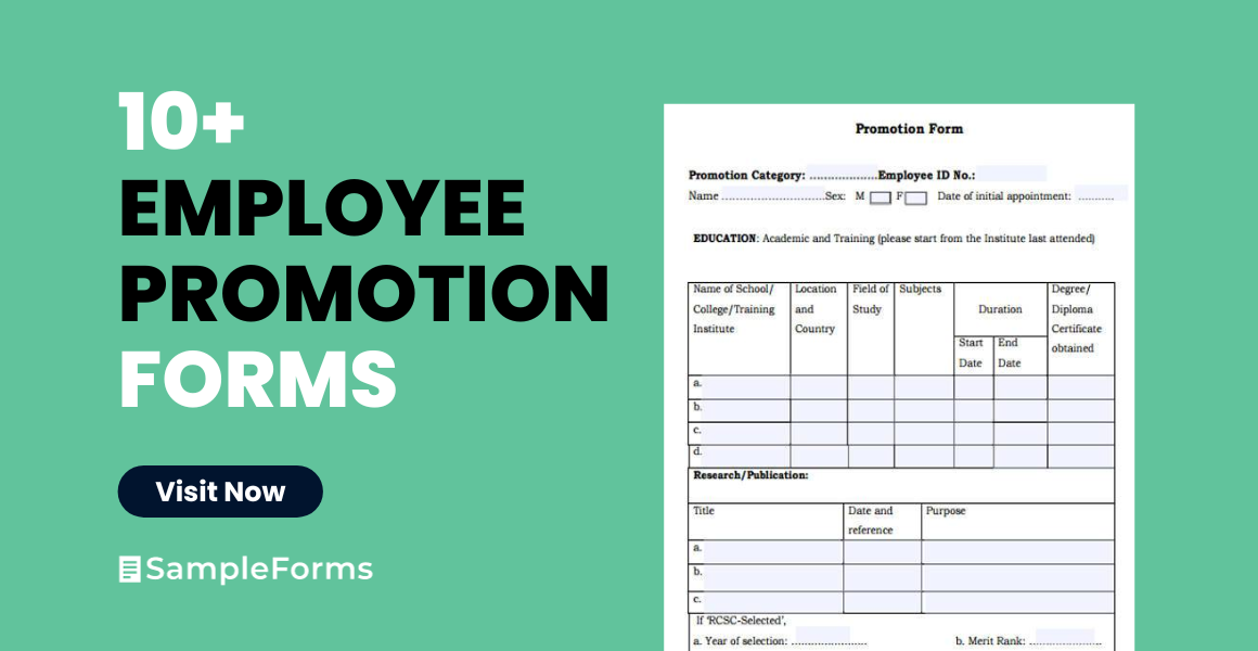 employee promotion form