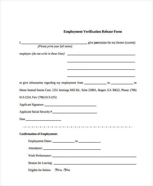 FREE 9+ Sample Employee Release Forms in PDF | MS Word | Excel