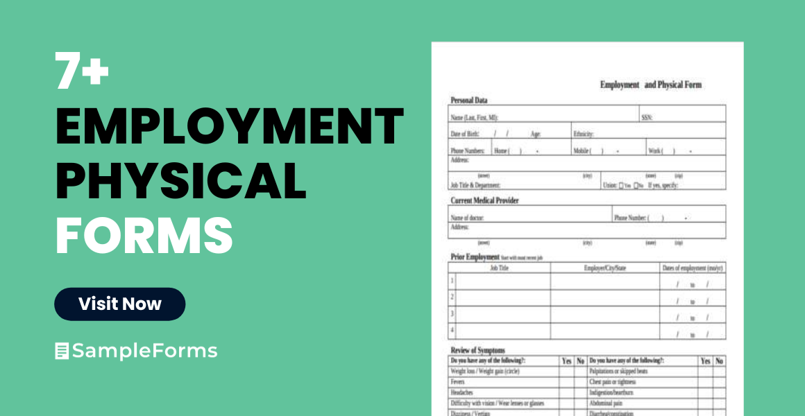 employment physical form
